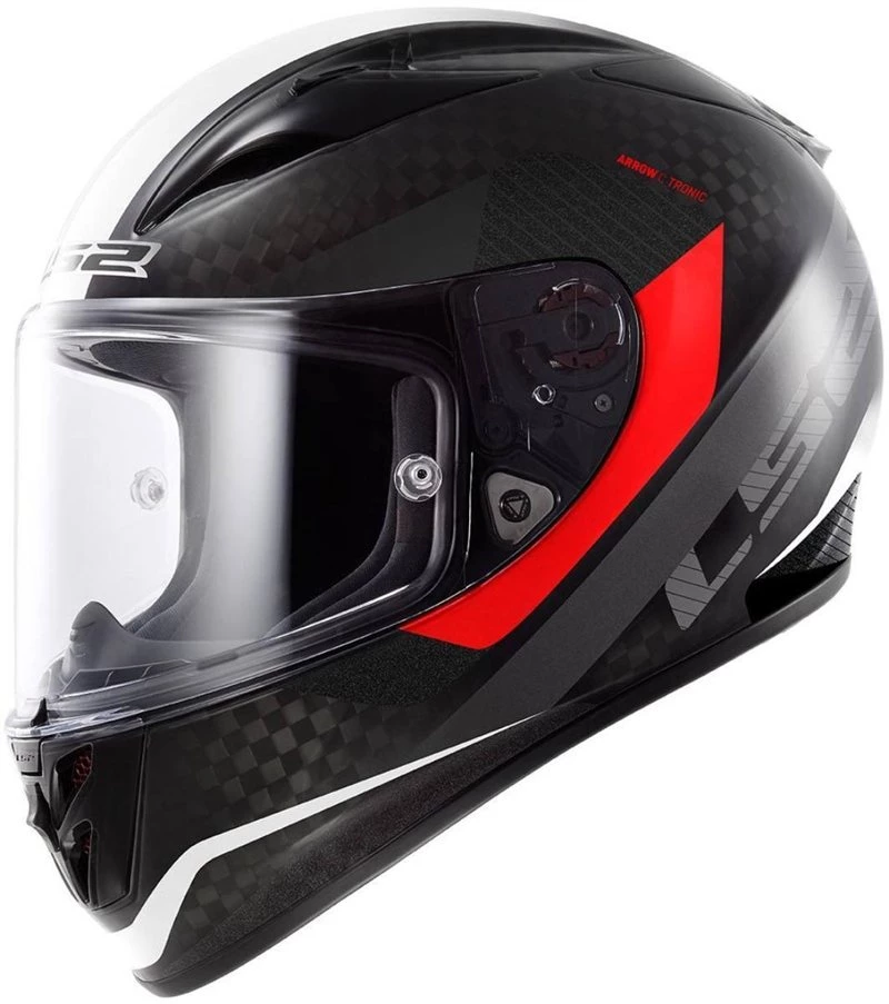 LS2 FF323 Arrow C Tronic Carbon Motorcycle Helmet (White) 3 LS2 FF323 Arrow C Tronic Carbon Motorcycle Helmet (White)
