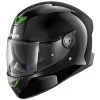 Shark SKWAL 2 Motorcycle Helmet (Gloss Black/Green LED) -Deals Helmets Full Face Store 21669