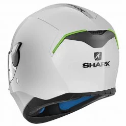 Shark SKWAL 2 Motorcycle Helmet (Gloss White/Green LED) -Deals Helmets Full Face Store 21670 2