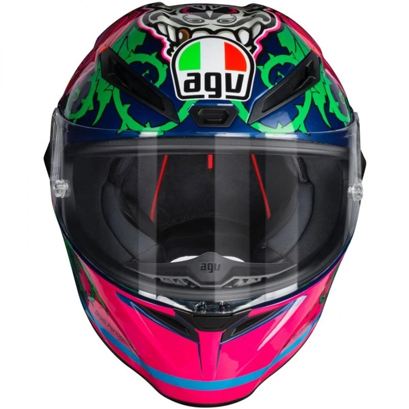AGV Veloce-S Salom 2016 Motorcycle Helmet (Blue|Pink) 6 AGV Veloce-S Salom 2016 Motorcycle Helmet (Blue|Pink) - Image 4