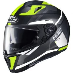 HJC I70 Elim Motorcycle Helmet (Black|Flo Green)