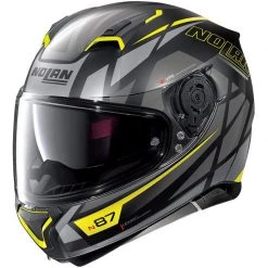 Nolan N87 Originality N-Com Helmet (Flat Black|Yellow)