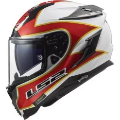 LS2 FF327 Challenger Foggy TT Helmet (White|Red) -Deals Helmets Full Face Store 25561 1