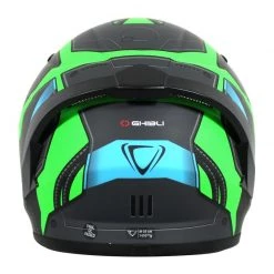 Vemar Ghibli Robot Motorcycle Helmet (Matt Fluo Green/Grey) -Deals Helmets Full Face Store 26177 3