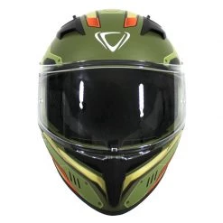 Vemar Ghibli Robot Motorcycle Helmet (Matt Khaki/Orange) -Deals Helmets Full Face Store 26178 2
