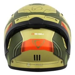 Vemar Ghibli Robot Motorcycle Helmet (Matt Khaki/Orange) -Deals Helmets Full Face Store 26178 3