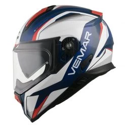 Vemar Zephir Lunar Motorcycle Helmet (Deep Blue|White|Red)