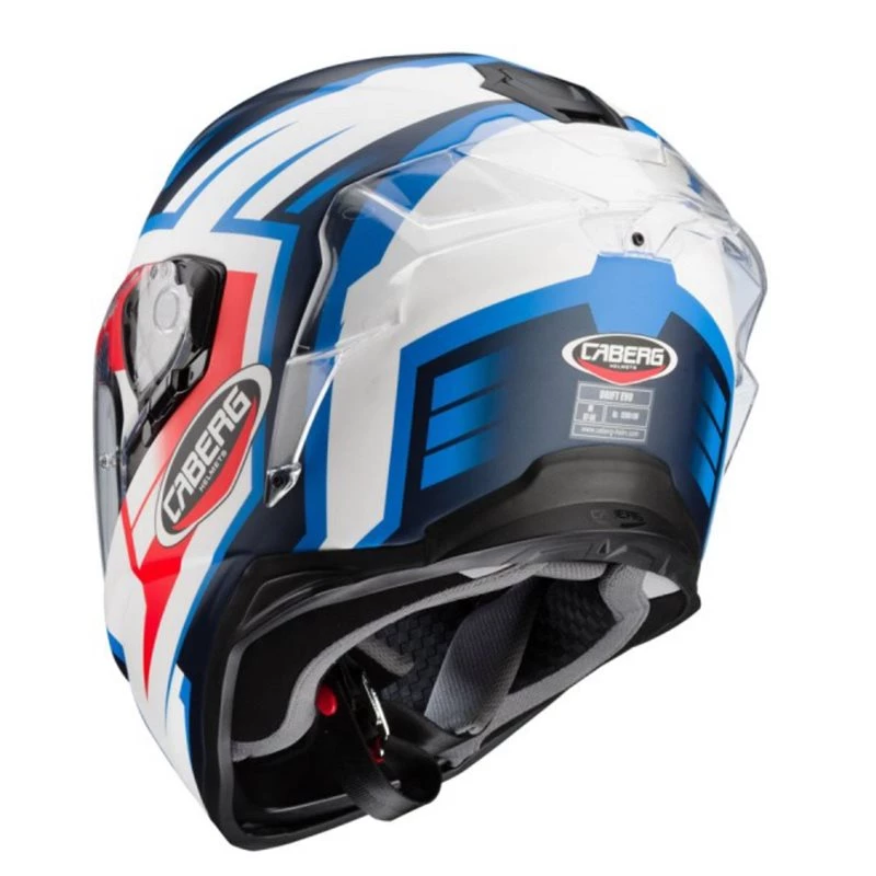 Caberg Drift Evo Gama Helmet (White|Red|Blue) 5 Caberg Drift Evo Gama Helmet (White|Red|Blue) - Image 3