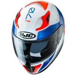 HJC I70 TAS Motorcycle Helmet (White|Blue) -Deals Helmets Full Face Store 27142 2
