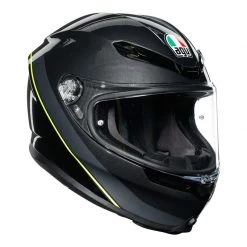 AGV K6 Minimal Motorcycle Helmet (Gunmetal|Black|Yellow)