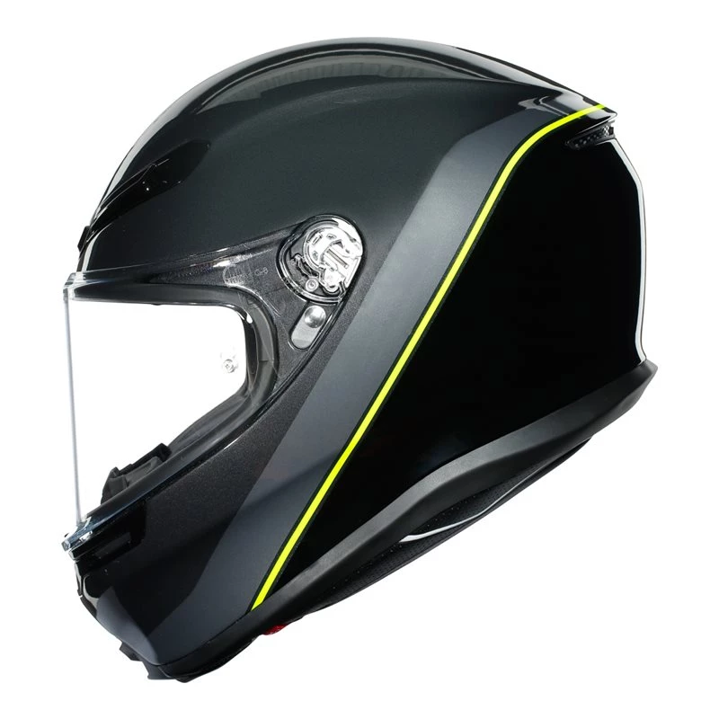 AGV K6 Minimal Motorcycle Helmet (Gunmetal|Black|Yellow) 7 AGV K6 Minimal Motorcycle Helmet (Gunmetal|Black|Yellow) - Image 5