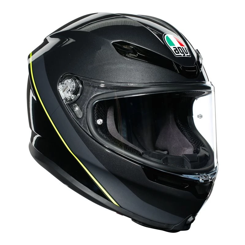 AGV K6 Minimal Motorcycle Helmet (Gunmetal|Black|Yellow) 3 AGV K6 Minimal Motorcycle Helmet (Gunmetal|Black|Yellow)