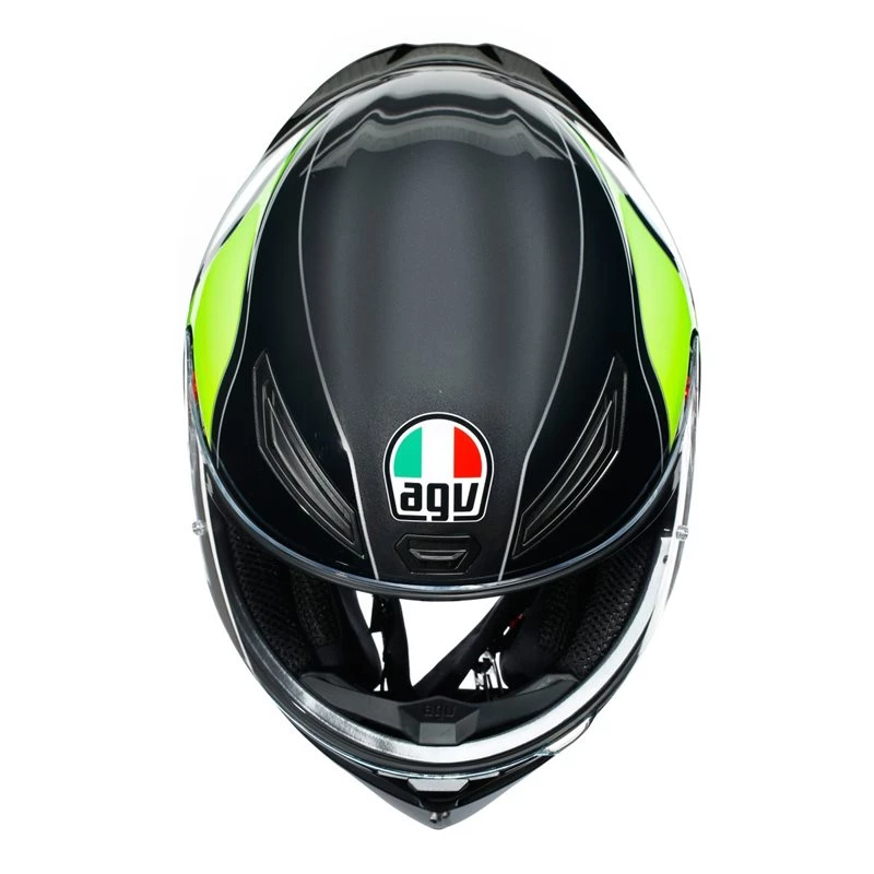 AGV K1 Power Motorcycle Helmet (Gunmetal|White|Green) 5 AGV K1 Power Motorcycle Helmet (Gunmetal|White|Green) - Image 3
