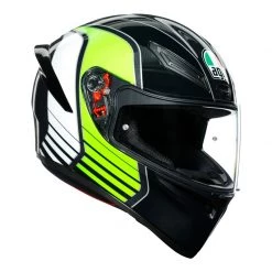 AGV K1 Power Motorcycle Helmet (Gunmetal|White|Green)