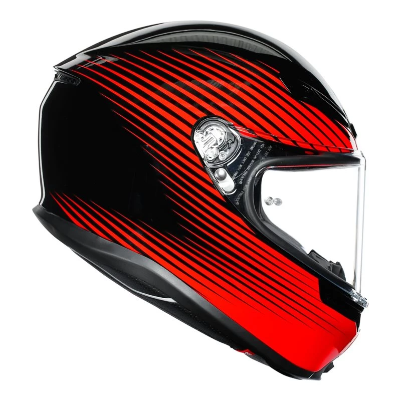 AGV K6 Rush Motorcycle Helmet (Black|Red) 4 AGV K6 Rush Motorcycle Helmet (Black|Red) - Image 2