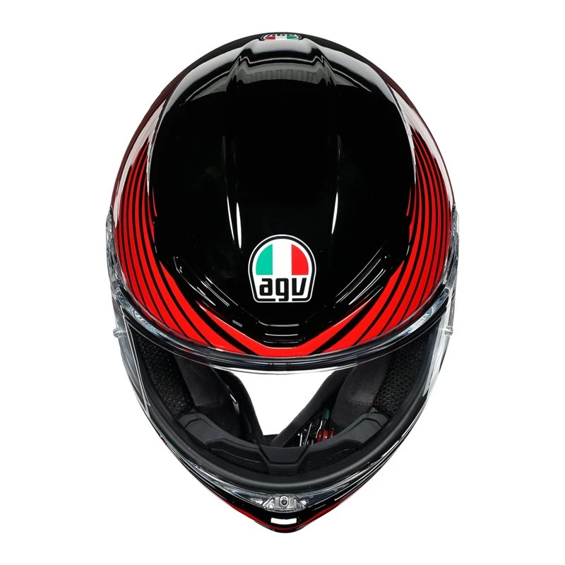AGV K6 Rush Motorcycle Helmet (Black|Red) 5 AGV K6 Rush Motorcycle Helmet (Black|Red) - Image 3