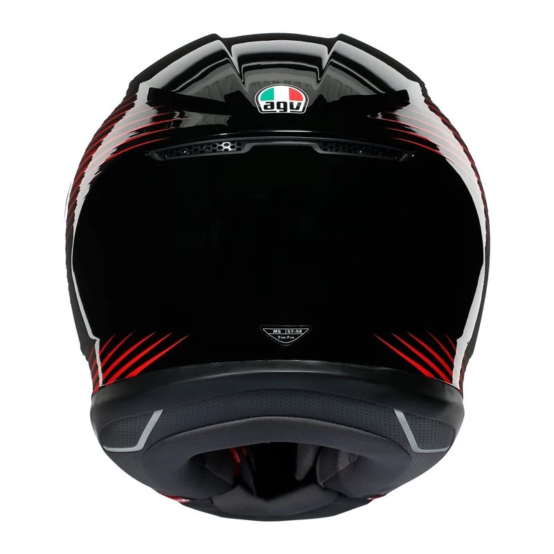 AGV K6 Rush Motorcycle Helmet (Black|Red) 7 AGV K6 Rush Motorcycle Helmet (Black|Red) - Image 5