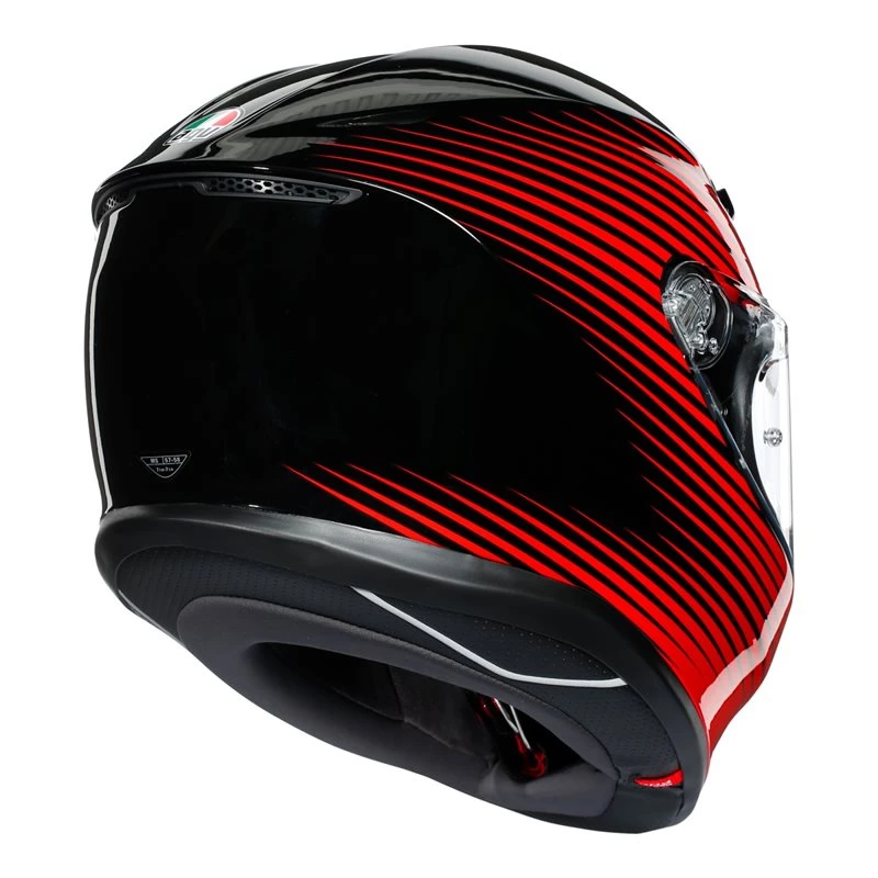 AGV K6 Rush Motorcycle Helmet (Black|Red) 8 AGV K6 Rush Motorcycle Helmet (Black|Red) - Image 6