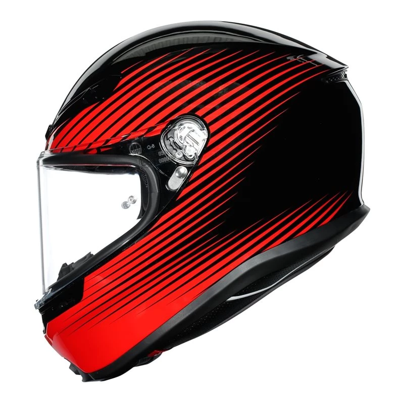 AGV K6 Rush Motorcycle Helmet (Black|Red) 9 AGV K6 Rush Motorcycle Helmet (Black|Red) - Image 7