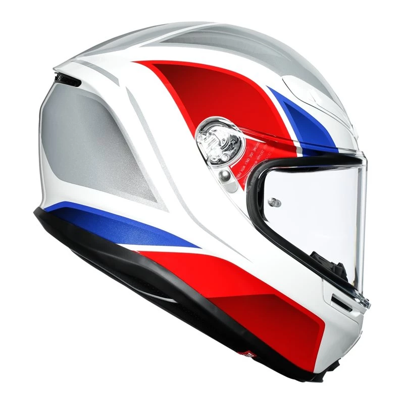 AGV K6 Hyphen White Motorcycle Helmet (White|Red|Blue) 4 AGV K6 Hyphen White Motorcycle Helmet (White|Red|Blue) - Image 2