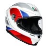 AGV K6 Hyphen White Motorcycle Helmet (White|Red|Blue) 2 AGV K6 Hyphen White Motorcycle Helmet (White|Red|Blue) -Deals Helmets Full Face Store 29240