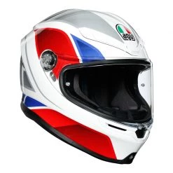 AGV K6 Hyphen White Motorcycle Helmet (White|Red|Blue)