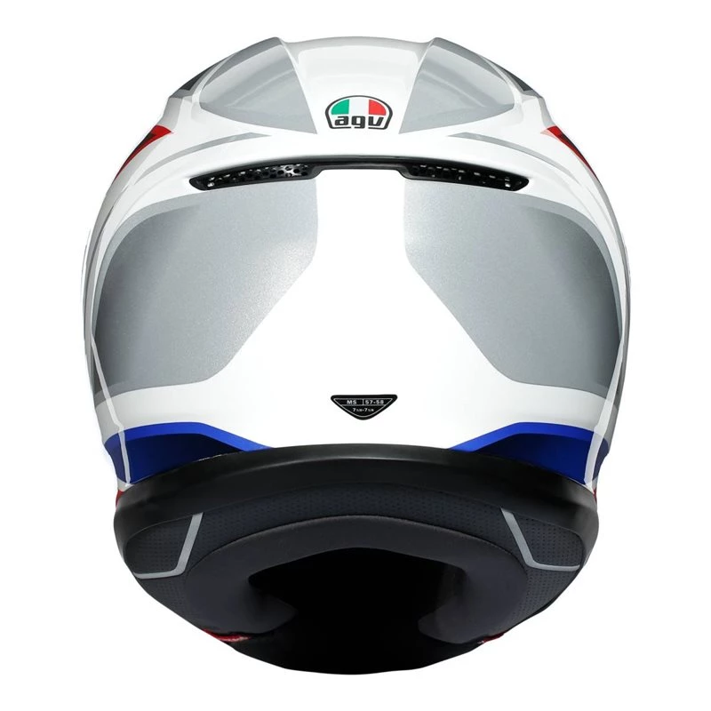 AGV K6 Hyphen White Motorcycle Helmet (White|Red|Blue) 7 AGV K6 Hyphen White Motorcycle Helmet (White|Red|Blue) - Image 5