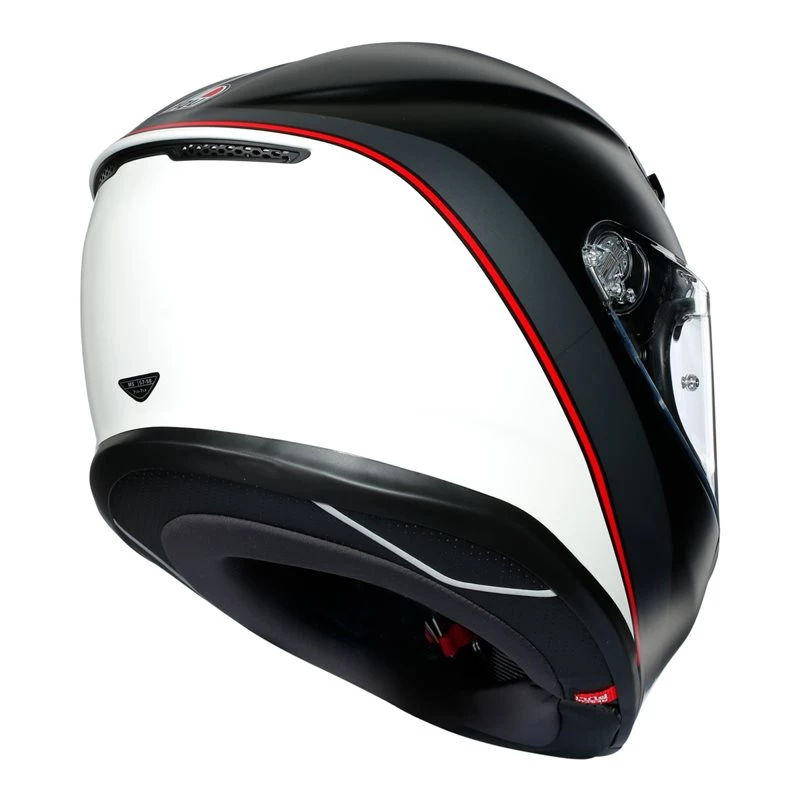 AGV K6 Minimal Motorcycle Helmet (Matt Black|White|Red) 8 AGV K6 Minimal Motorcycle Helmet (Matt Black|White|Red) - Image 6