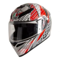 AGV K3 SV-S Pop Motorcycle Helmet (Grey|Red|White) -Deals Helmets Full Face Store 29251 6
