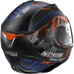 Nolan N87 Venator N-Com Helmet (Flat Black/Blue/Orange) -Deals Helmets Full Face Store 29461 1