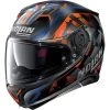 Nolan N87 Venator N-Com Helmet (Flat Black/Blue/Orange) -Deals Helmets Full Face Store 29461