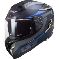 LS2 FF327 Challenger C Drone Carbon Helmet (Matt Carbon/Blue)