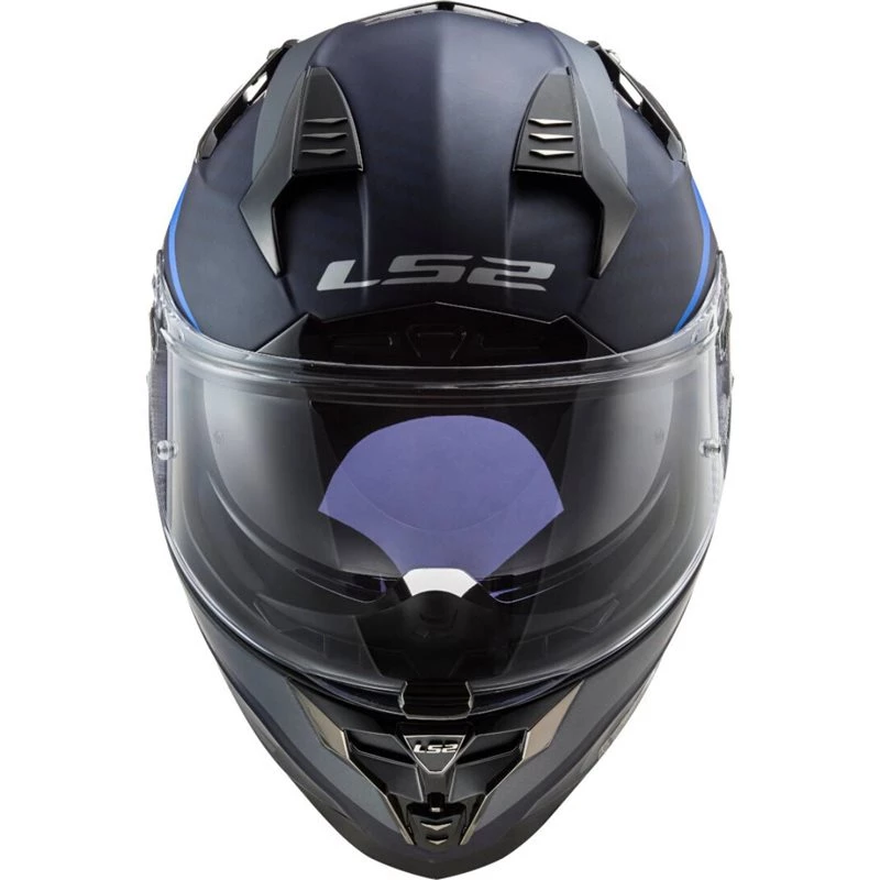 LS2 FF327 Challenger C Drone Carbon Helmet (Matt Carbon/Blue) 6 LS2 FF327 Challenger C Drone Carbon Helmet (Matt Carbon/Blue) - Image 4