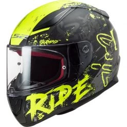 LS2 FF353 Rapid Naughty Helmet (Matt Black/Hi Vis Yellow)