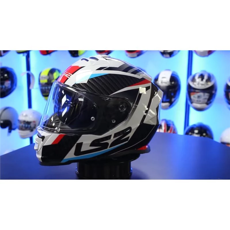 LS2 FF800 Storm Racer Helmet (White/Blue/Red) 4 LS2 FF800 Storm Racer Helmet (White/Blue/Red) - Image 2