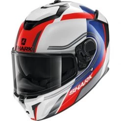 Shark Spartan GT Tracker Motorcycle Helmet (White/Blue/Red)