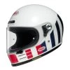 Shoei Glamster Resurrection TC10 Motorcycle Helmet (White/Red/Blue) -Deals Helmets Full Face Store 30274