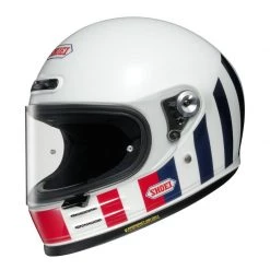 Shoei Glamster Resurrection TC10 Motorcycle Helmet (White/Red/Blue)