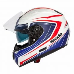 Spada SP16 Monarch Motorcycle Helmet (White/Red/Blue) -Deals Helmets Full Face Store 30698 3