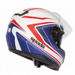 Spada SP16 Monarch Motorcycle Helmet (White/Red/Blue) -Deals Helmets Full Face Store 30698 4