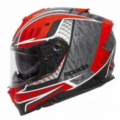 Spada SP1 Raptor Motorcycle Helmet (Matt Red/Grey) -Deals Helmets Full Face Store 30706 2