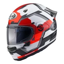 Arai Quantic Face Motorcycle Helmet (White/Grey/Red)