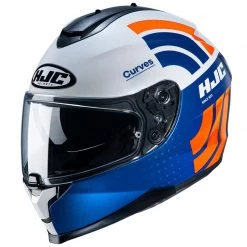 HJC C70 Curves Motorcycle Helmet (White/Red/Blue)