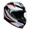 AGV K6 Flash Motorcycle Helmet (Matt Black/Grey/Red) -Deals Helmets Full Face Store 31499