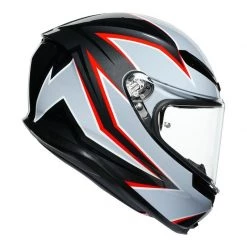 AGV K6 Flash Motorcycle Helmet (Matt Black/Grey/Red) -Deals Helmets Full Face Store 31499 2