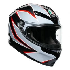 AGV K6 Flash Motorcycle Helmet (Matt Black/Grey/Red)