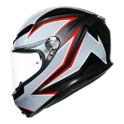 AGV K6 Flash Motorcycle Helmet (Matt Black/Grey/Red) -Deals Helmets Full Face Store 31499 5