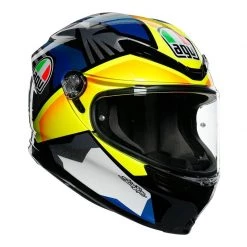 AGV K6 Multi Joan Motorcycle Helmet (Black/Yellow/Blue)
