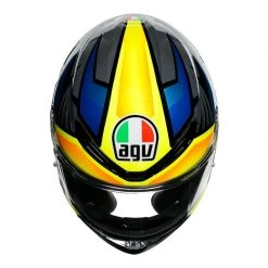 AGV K6 Multi Joan Motorcycle Helmet (Black/Yellow/Blue) -Deals Helmets Full Face Store 31500 3
