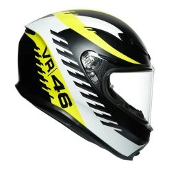 AGV K6 VR46 Motorcycle Helmet (Black/White/Yellow) -Deals Helmets Full Face Store 31501 2